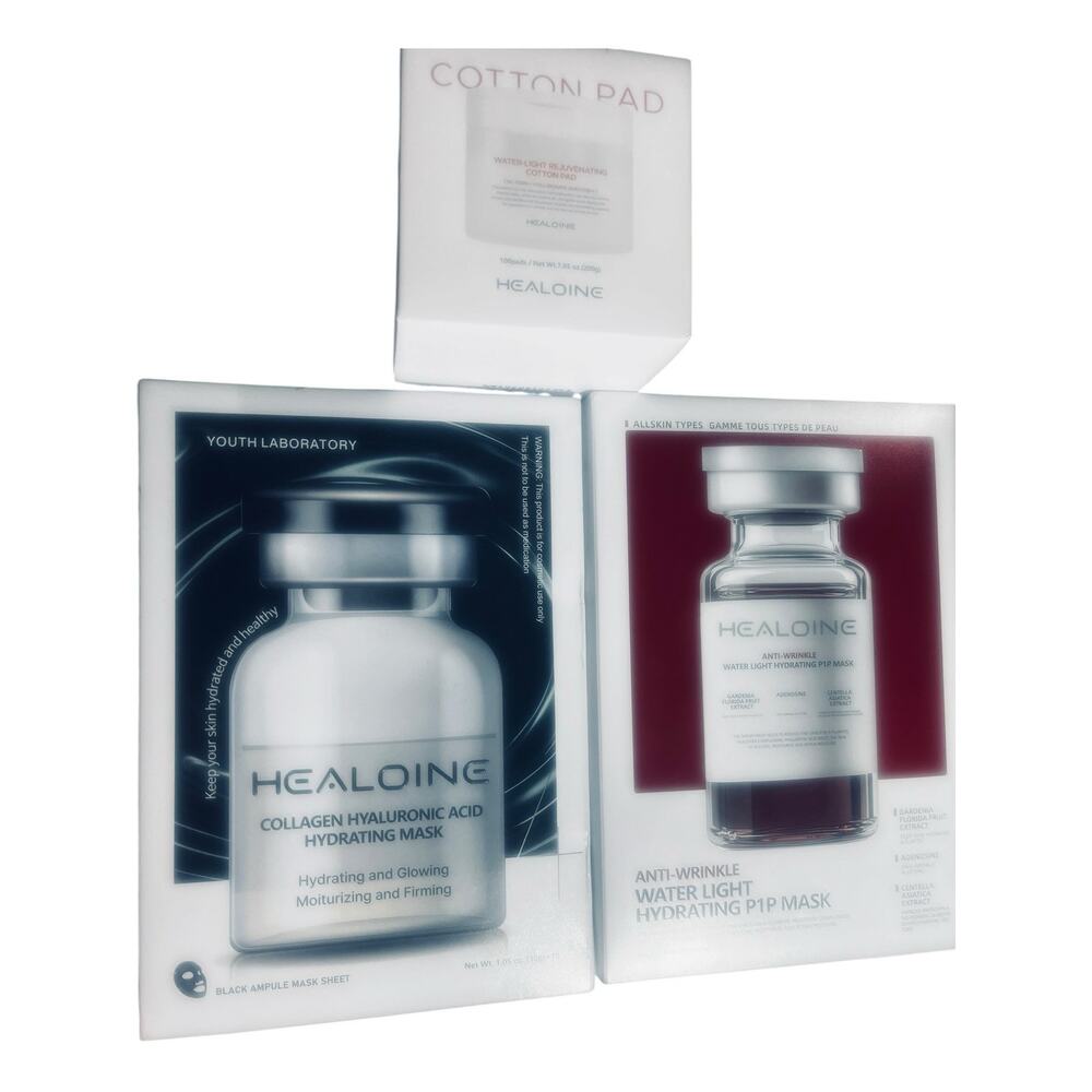 South Korean Beauty Bundle - Healoine Rejuvenating Pads, and 2 Anti Aging Masks